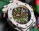 Copy Audemars Piguet Royal Oak Offshore Watch Olive Green Dial Steel Case Green Rubber Strap (5)_th.jpg